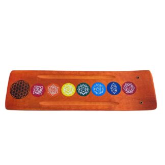 Portaincienso tabla doble naranja