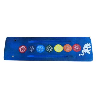 Portaincienso tabla doble azul
