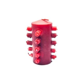Velón de 21 mechas rojo