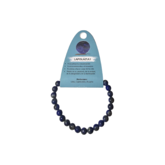 Pulsera elástica de lapislázuli de 6 mm