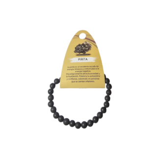 Pulsera elástica de pirita de 6 mm