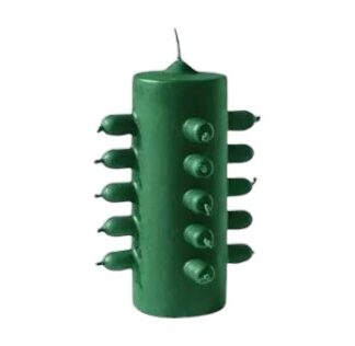 Velón de 21 mechas verde