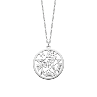 Colgante tetragramatón en acero con cadena